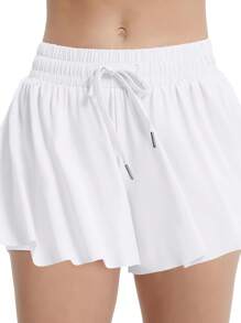 EXARUS 3 Pack Womens Butterfly Shorts Flowy Athletic 2 In 1 Running Workout Tennis Skirt Skorts Gym Preppy - SET-12 - 查看 2