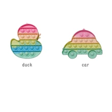 2/3/6 Pcs Pop Fidget Toys Set, Silicone Rainbow Popper Fidget Set, Birthday Gifts, Easter Basket Stuffers, Christmas Gifts,Autism Learning French Popits Push Pop Bubble Popping Sensory Toy For Kids