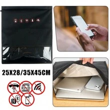 2 PCS Signal Blocker Case Car Key Phone Laptop RFID Shield Blocking Pouch Faraday Bag - Black L - View 4