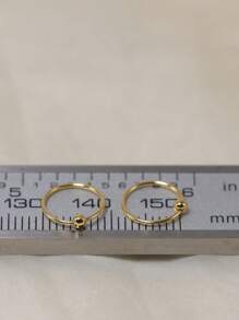 2 件 22G 鼻环圈 925 纯银中隔环耳软骨耳环耳轮耳屏耳甲圈耳洞饰品女式 8 毫米