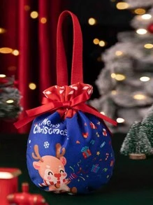 1 pieza Bolsa de regalo de caramelo navideño, bolsa de lona, bolsa de embalaje de regalos navideños, bolsa de regalo de Nochebuena, decoraciones navideñas, decoración navideña, regalos navideños, papel de regalo navideño, suministros para fiestas navideñas, bolsas de regalo navideñas, bolsas navideñas, pegatinas navideñas