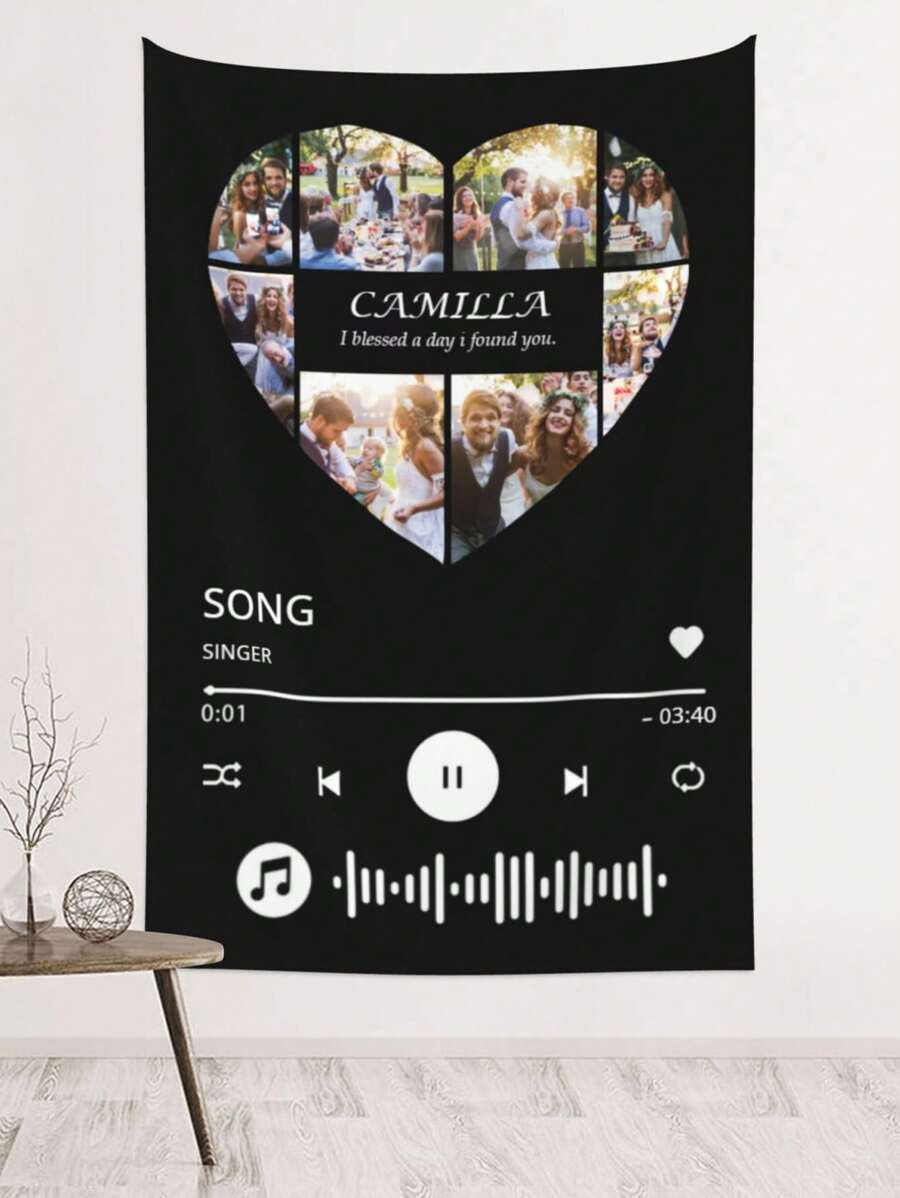 1pc Custom Photo Tapestry Custom Music Tapestry Personalized Gifts