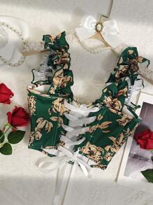 Top con tirantes de estilo de verano nuevo, con diseño dulce y sexy de cuello en V, almohadilla para el pecho, espalda esbelta con diseño de espina de pescado y se puede usar como un sujetador
