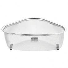 New Stainless Steel Drain Basket Kitchen Sink Strainer Rack, Waste Filter Net, Triangle Shaped Storage Shelf - Multicolor - View 9