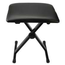 Perfect Glarry Adjustable Folding Piano Bench Stool Seat - Black - Black - View 2