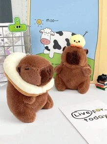 1 pieza de 13cm/5.11in Llavero de punto neutro de imitación, lindo y creativo, con bufanda verde tipo hamburguesa, diversos capibara, accesorios diarios de todo tipo, diseño de dibujos animados lindos, regalo ideal para estudiantes, bolsas, accesorios, colgante de peluche, para hermanos, pareja, cumpleaños, festivales, todas las estaciones, graduación, carnaval, bendiciones, despedida, novia, hermosos accesorios para el automóvil, pequeño regalo