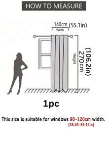 1 件多功能遮光窗帘，适用于阳台和客厅，实用且简约的设计 - 卡其色 - 查看 20