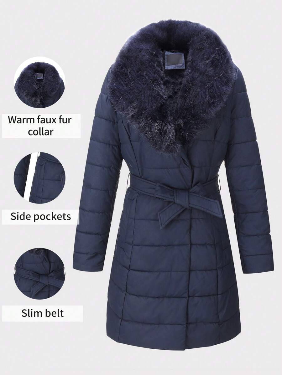 Risissida 女士秋冬外套、羽绒服、冬装、女士冬季服装 - 藍色 - 查看 1