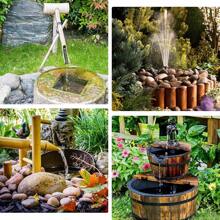 AISITIN Fontaine solaire extérieure 2,5 W Mise à niveau extérieure Fontaine solaire DIY Tuyau d'eau de 1,2 m Fontaine solaire 6 types de pompes à eau solaires de piscine de style fontaine Pompe solaire de jardin Bain d'oiseaux