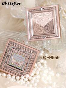 CHEERFLOR 哑光粉末高光轮廓调色板，带磁性旋转盖，轻盈、光滑、质地柔软，瘦脸鼻，自然渐变，古铜色轮廓和高光一体式调色板 - CFR959 - 查看 2