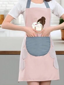 1pc Grid Pattern Apron, Suitable For Home Cleaning, Kitchen Cleaning, Anti-Fouling, Waterproof,Kitchen,Bathroom,Home,Household Supplies - Multicolor - View 10