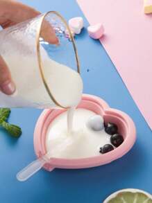 冰棒模具套装 - 硅胶模具，可堆叠冰淇淋模具，带盖和可重复使用的棍棒 - 多色 - 查看 3