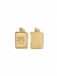 1pc Gold Plated 12 Zodiac Signs Twelve Constellation Symbol Lucky Charm Pendant For DIY Necklace Bracelet Jewelry Making - Gold - View 36