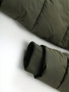 大码女式加厚连帽可拆卸派克大衣，长款冬季大衣