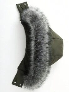 大码女式加厚连帽可拆卸派克大衣，长款冬季大衣