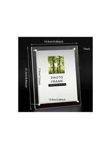 1入組透明亞克力相框,適用於名人和明星照片、迷你卡片、即時底片,桌上/櫥上展示