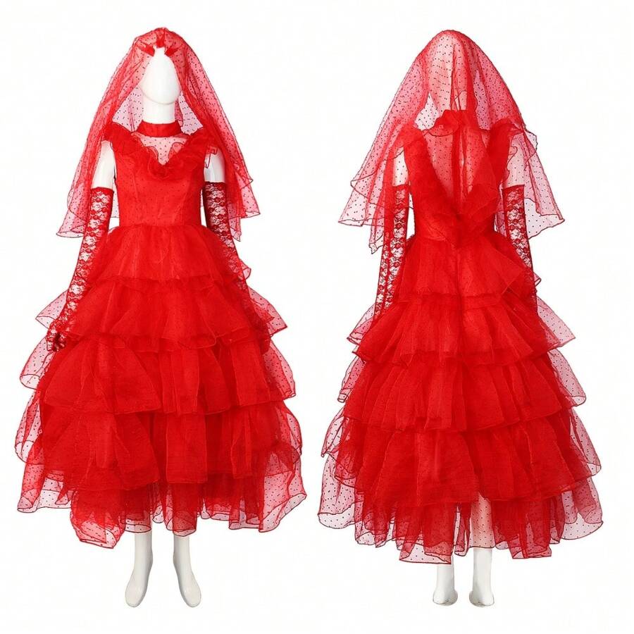 The Amazing Dillat Cosplay Dress-Up Halloween Costume Halloween Costumes Red Wedding Dress Activities COS Costumes - A - View 1