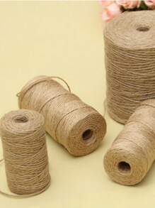 Fio De Juta Natural Retrô De 50m  Para Artesanato Diy, Costura, Embrulho, Decoração De Lembrancinhas De Festa De Casamento, Cor Cáqui 1 Peça