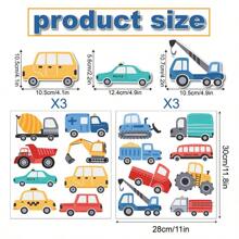 90pcs Bohemian Style Traffic Vehicle Cartoon Wall Stickers For Kids Room, Nursery Decor Baby Shower Family Decorations Gifts - Multicolor - View 7