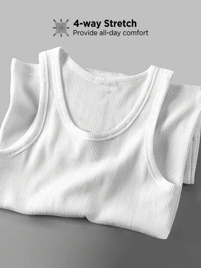 夏季必备修身背心 - 男友风格男士运动圆领无袖衬衫，适合户外活动 - 透气、吸湿排汗、快干服装，适合炎热天气