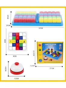 2 人益智游戏立方体，思维训练，空间认知科学早教，桌面游戏玩具，亲子互动卡牌配对游戏，适合万圣节/圣诞节/感恩节的成人派对游戏 - 彩色 - 查看 7