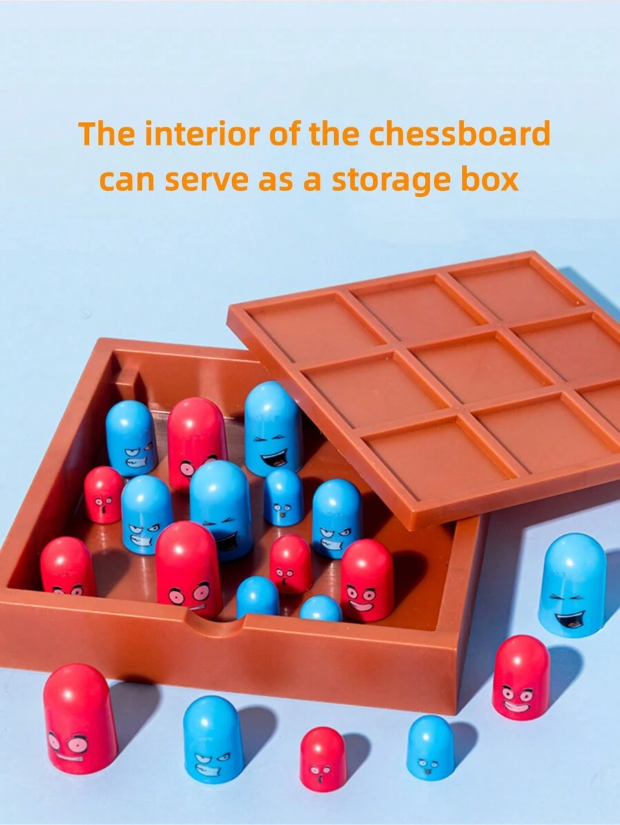 1 Set Cartoon Tic Tac Zehen Spiel, interaktives Brettspiel, stapelbares Tic Tac Zehen, geeignet für Freizeitpartys, Gartenunterhaltung, Familiengames