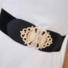 1 件女士时尚百搭装饰腰带，松紧腰带适合连衣裙、裙子、外套，适合日常穿着 - 彩色 - 查看 1