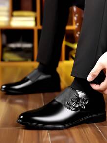 أحذية جلدية كاجوال للرجال - بتصميم كوري، قابلة للتهوية، أحذية صيفية رسمية متعددة الاستخدامات منتجات أزياء جديدة وموضة