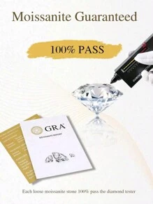 GRA Certified 1/2/3/5CT Moissanite Ring VVS1 Lab Diamonds Solitaire Ring For Women Engagement Promise Wedding Band Jewe - Gold - View 9