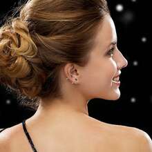 1 pieza de expansores de oreja con diseño de cono puntiagudo de estilo punk, expansores de oreja con estampado de cereza, adecuado para que usen hombres y mujeres - plata - Ver 3