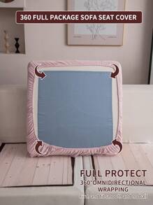 1件装弹力沙发套，防滑、防水、全覆盖、加厚面料、四季通用、可机洗、防尘、宠物友好、家居装饰，适用于L型沙发和1/2/3/4人座沙发，粉色 - 粉色 - 查看 9