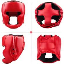 1 Stück Erwachsenen Boxkopfschutz, PU Karate Muay Thai Free Fight MMA Sanda Training Boxschutz Helm