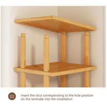 5/7/8 Tiers Vertical Shoe Rack, Wood Narrow Shoe Rack, Small Shoe Organizer, Space Saving Corner Shoe Shelf, Tall Shoe Tower, Free Standing Shoe Rack For Entryway, Closet, No-Tool Need - WOOD - View 8