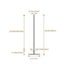 4卷不锈钢独立式卫生纸架，银色浴室配件浴室装饰秋季装饰 - 銀色 - 查看 6