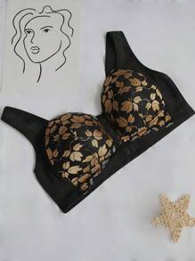 Áo ngực cỡ lớn cho nữ cài trước, đồ lót mỏng, nâng và hỗ trợ vòng một nở nang, chống chảy xệ - màu đen - Xem 3