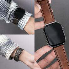 1pc Faux Leather Replacement Watch Band Strap Compatible With Huawei Fit3/4/4Pro Smartwatch Accessories - Huawei Fit3 - View 3