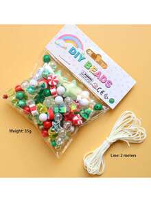 Bộ đồ thủ công vòng tay hạt Giáng sinh tự làm - Thành phần hạt hỗn hợp, Giáng sinh - Nhiều màu - Xem 8