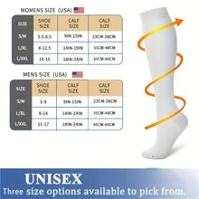 Calcetines de compresión de 20-30 mmHg con cobre - Calcetines de compresión para mujeres con soporte para pantorrillas anchas, compresión gradual para correr y actividades atléticas - Multicolor - Ver 2