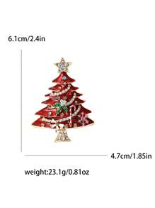 女士精美圣诞树胸针 中性植物别针 多色可选 休闲派对配饰 礼物 - 聖誕樹 - 查看 26