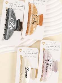 个性化发爪、发夹、发卡、水钻发爪、发饰、定制名字发夹、发爪、粉色公主礼物、定制名字发夹、个性化蝴蝶结发夹、新娘派对发饰、Y2K、卡哇伊、可爱、迷人、色彩缤纷、时尚、定制、个性化、独特、送给她的理想礼物、女友、朋友、家人、她、定制发饰、复古造型