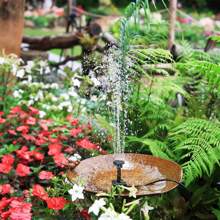 AISITIN Fontaine solaire extérieure 2,5 W Mise à niveau extérieure Fontaine solaire DIY Tuyau d'eau de 1,2 m Fontaine solaire 6 types de pompes à eau solaires de piscine de style fontaine Pompe solaire de jardin Bain d'oiseaux