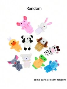 10/20 CÁI Ngẫu Nhiên Con Rối Ngón Tay Chuột Nói Con Rối Ngón Tay Gấu Cho Đồ Chơi Động Vật Sang Trọng Con Rối Thỏ Đồ Chơi Tay Thực Tế Con Rối Ngón Tay Dễ Thương Vải - Nhiều màu - Xem 6