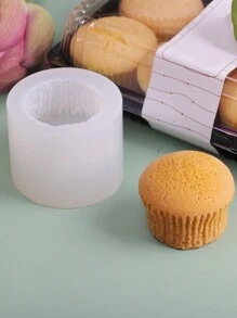 1 件迷你蛋糕形硅胶模具，新款复古 DIY 香薰蜡烛模具 - 白色 - 查看 4