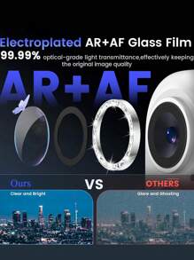 Bộ 3 miếng dán bảo vệ ống kính máy ảnh tương thích với iPhone 16/16 Plus, miếng dán bảo vệ màn hình bằng kính cường lực 9H, độ phân giải HD trong suốt, nhẫn kim loại cá nhân tương thích với iPhone 16 6.1 inch/16 Plus 6.7 inch 202 4 món quà sinh nhật, gia đình, bạn bè Pha lê lấp lánh, miếng dán bảo vệ ống kính, phụ kiện điện thoại chống nước, chống sốc, chống rơi, chống rơi, chống trầy xước, chống bám vân tay, bao phủ toàn bộ - Bạc - Xem 3