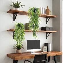 Der Rose 2/3/4/6/8 Pack Fake Hanging Plants Artificial Decor Faux Plants Indoor In Black Pots For Home Bedroom Living Room Decor - 8件裝綠色 - 查看 5