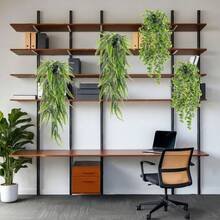 Der Rose 2/3/4/6/8 Pack Fake Hanging Plants Artificial Decor Faux Plants Indoor In Black Pots For Home Bedroom Living Room Decor - 8件裝綠色 - 查看 4