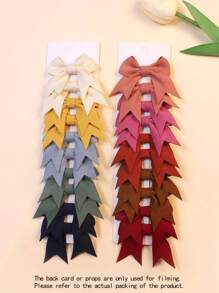 Conjunto de 20 presilhas de cabelo com laço para meninas e adolescentes, ideais para uso diário. - Multicolorido - Ver 3