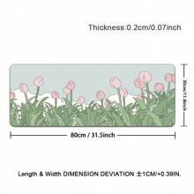 Mouse Pad Large XXL Tulip Long Mouse Pad Printing Animation Landscape Beautiful Cute Mouse Pad  Rubber Mouse Pad Computer Accessories Keyboard Mouse Popular Mat Table Mat Floor Mat Gift To Send Male And Female Friends Game Mouse Pad