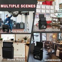 Tủ đựng đồ nghề 8 ngăn kéo có bánh xe có khóa và hộp đựng đồ nghề có thể tháo rời, xe đẩy đồ nghề đa năng lý tưởng cho việc sắp xếp kho và xưởng, giải pháp lưu trữ chịu lực cho những người đam mê DIY và chuyên gia, lý tưởng cho các dự án cải thiện nhà cửa, cải tạo nhà để xe và các công việc bảo trì theo mùa, nâng cao hiệu quả không gian làm việc của bạn với đơn vị lưu trữ đồ nghề bền và phong cách này, món quà hoàn hảo cho những người thợ sửa chữa và những người yêu thích thủ công, tối đa hóa năng suất của bạn với khả năng di chuyển dễ dàng và các tùy chọn lưu trữ an toàn. - màu đen - Xem 7