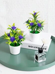 1 件人造迷你莲花盆，高 18 厘米/7.1 英寸，带 5 朵莲花，简约生活风格，塑料人造植物，绿色人造植物，秋季风格，抗氧化，不褪色 - 适用于 DIY 花墙、场景布置、卧室、花瓶插花、婚礼、派对、展览、酒店装饰、桌子、客厅、家居装饰、桌面装饰、桌面装饰、餐桌摆设、人造花、塑料花 - 彩色 - 查看 9